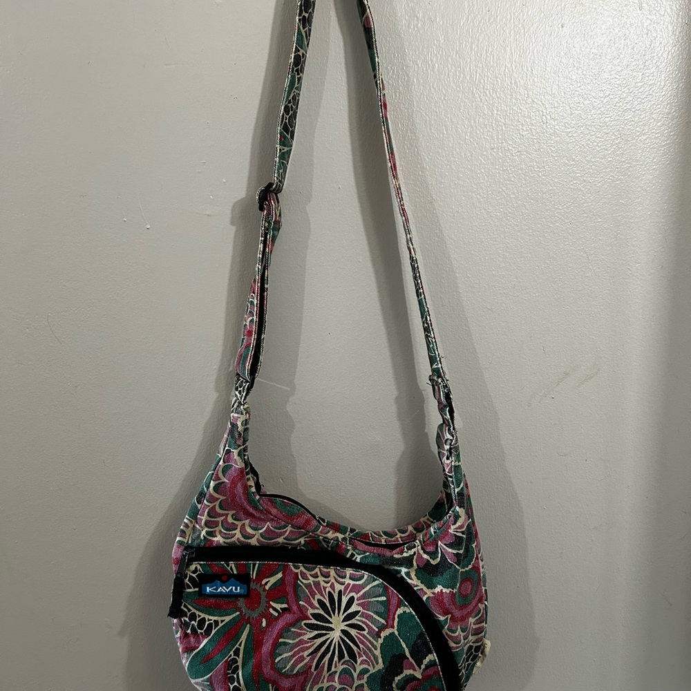 KAVU Colorful Floral Crossbody Bag